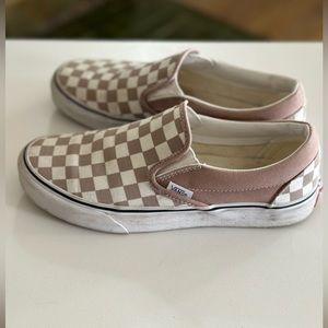 Checkerboard Van Slip-ons // ETHEREA/TRUE WHITE // Size 7.5 Women’s